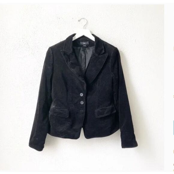 H&M Black Corduroy Blazer Jacket 10 - Picture 1 of 9